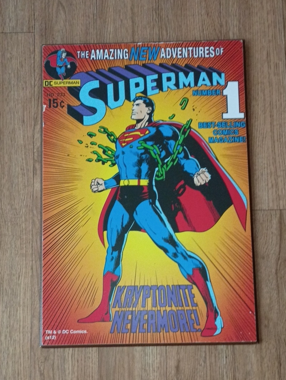 Wooden Wall Plaque Hanging Picture DC Comics Superman Kryptonite!